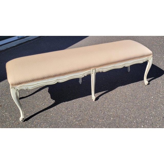 French Elegant Vintage 1930s French Window Bench For Sale - Image 3 of 9