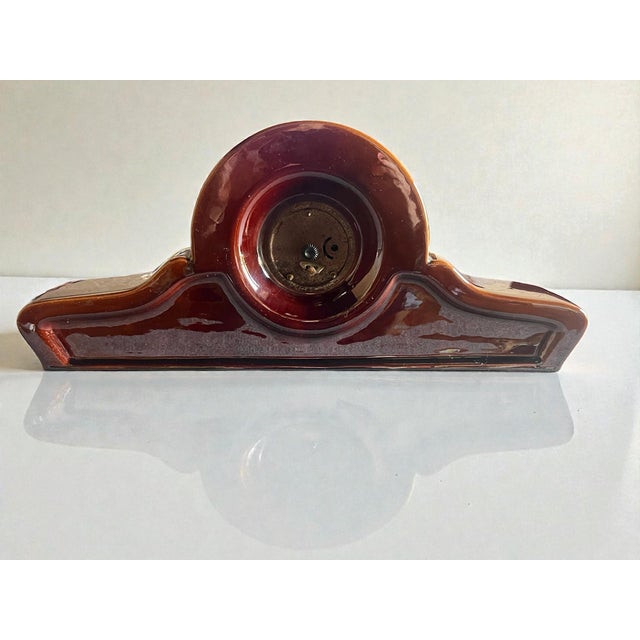 Mid-Century Modern Ceramic Mantel Clock by S&G, 1950s For Sale - Image 6 of 9