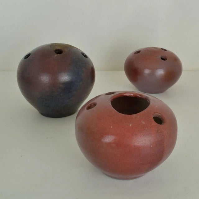 Ceramic Mid-Century Modern Studio Ceramic Ball Vases, 1960s, Set of 7 For Sale - Image 7 of 10