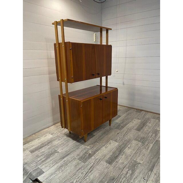 A-Nr.57 Vintage Closet ‘Monty’ by Tatra Nabytok With bar and mirrors in the top piece In superb condition Dims; H= 180 cm...