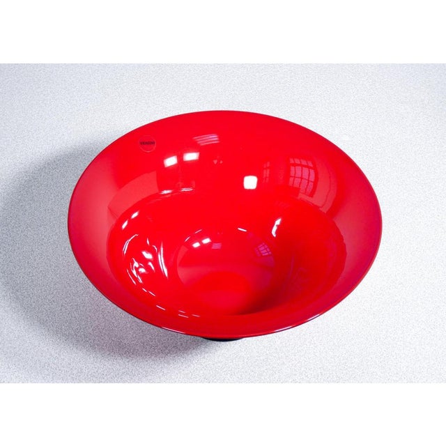 Vase in Red Opal Blown Glass from Venini For Sale - Image 11 of 14