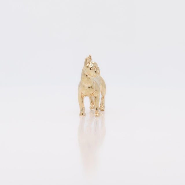 Metal Vintage 14k Gold Figural Boxer Dog Charm For Sale - Image 7 of 11