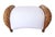 Contemporary Vintage Rustic Rattan Ottoman/Custom Upolstery For Sale - Image 3 of 8