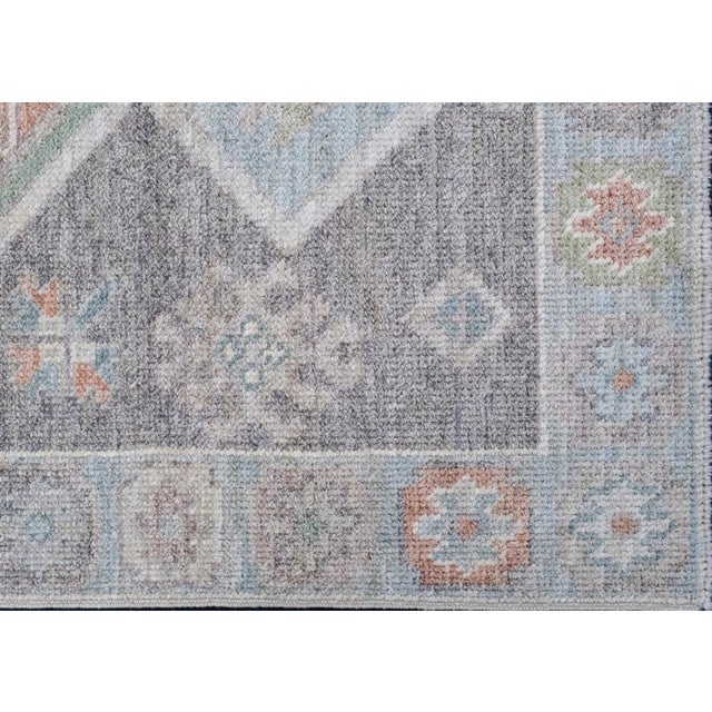 Turkish Oushak Runner Rug 2'8" x 8'3" For Sale - Image 4 of 8