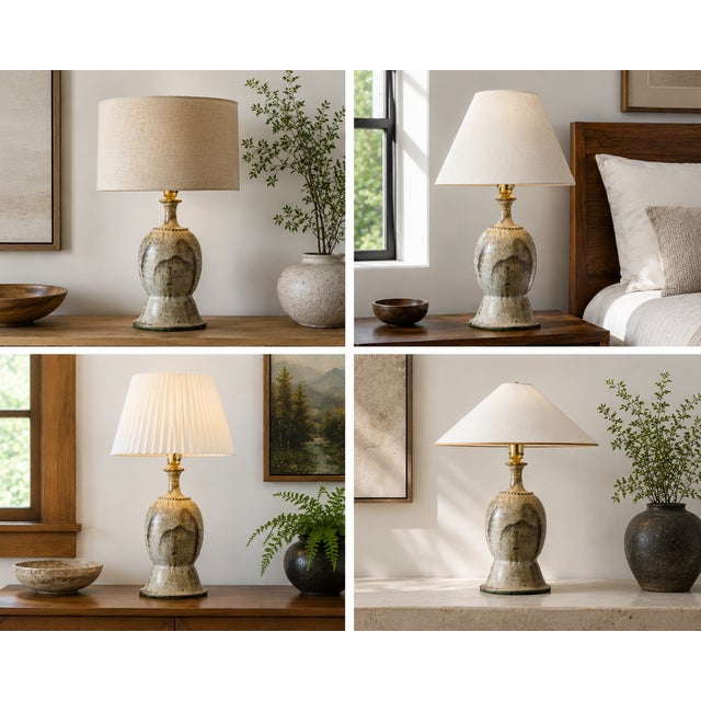 Vintage Petzold '73 Studio Pottery Table Lamp For Sale - Image 10 of 12