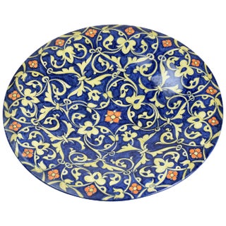 1930s–40s Italian Hand-Painted Ceramic Centerpiece, Perugia For Sale