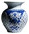 Handmade Ceramic Vase (20cm) – Classic Blue & White Floral Medallions – Traditional Iznik Decor For Sale