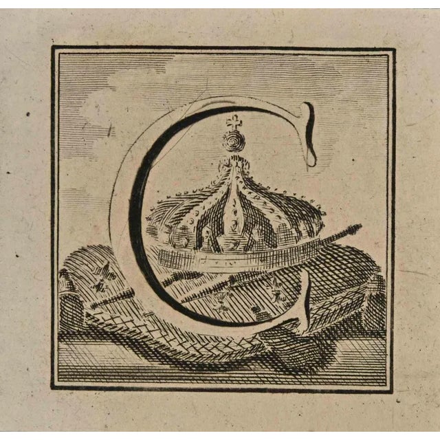 Letter of the Alphabet C, from the series "Antiquities of Herculaneum", is an etching on paper realized by Luigi...
