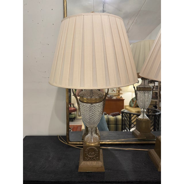 Pair of Vintage Bronze Ormolu Table Lamps For Sale In West Palm - Image 6 of 7