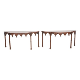 Gothic Revival Console Tables, 1960s, Set of 2 For Sale