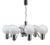 Italian Chrome-Plated Chandelier, 1970s For Sale