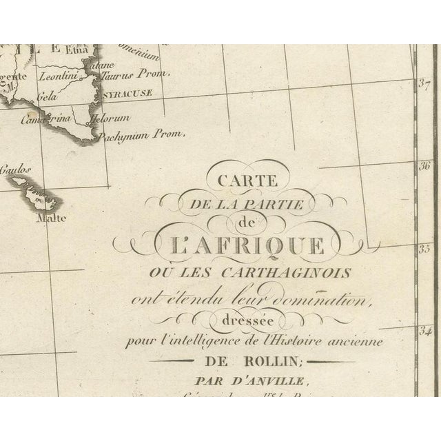 Carthaginian North Africa with Inset of the Environs of Carthage, 1818 For Sale - Image 4 of 8
