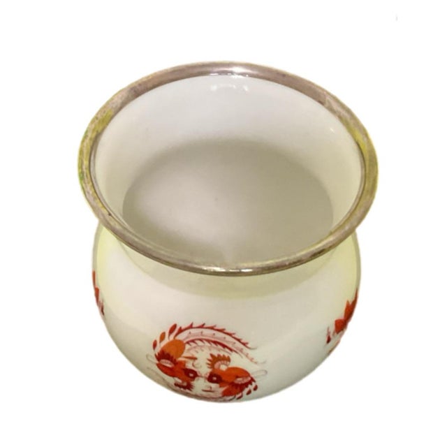 Mid 20th Century Meissen Red Court Dragon Design Jar / Vase For Sale - Image 5 of 8