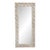 Vintage White Washed Wood Diamond Full Length Mirror For Sale