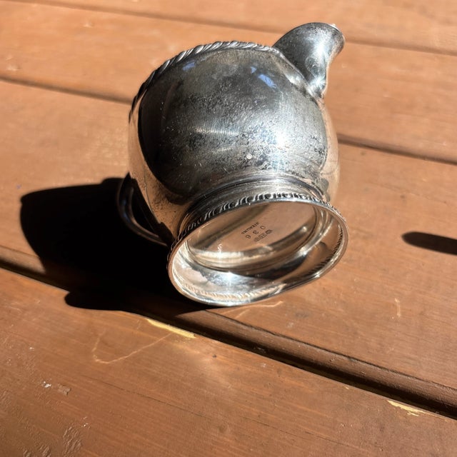 Traditional Early 20th Century M. Fred Hirsch Co Sterling Creamer and Sugar For Sale - Image 3 of 12