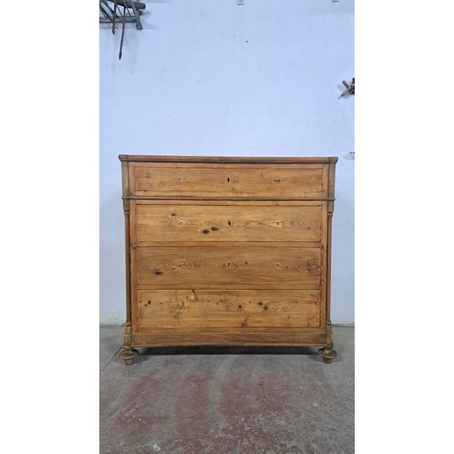 Tan Antique Como Chest of Drawers in Fir, 1890s For Sale - Image 8 of 8