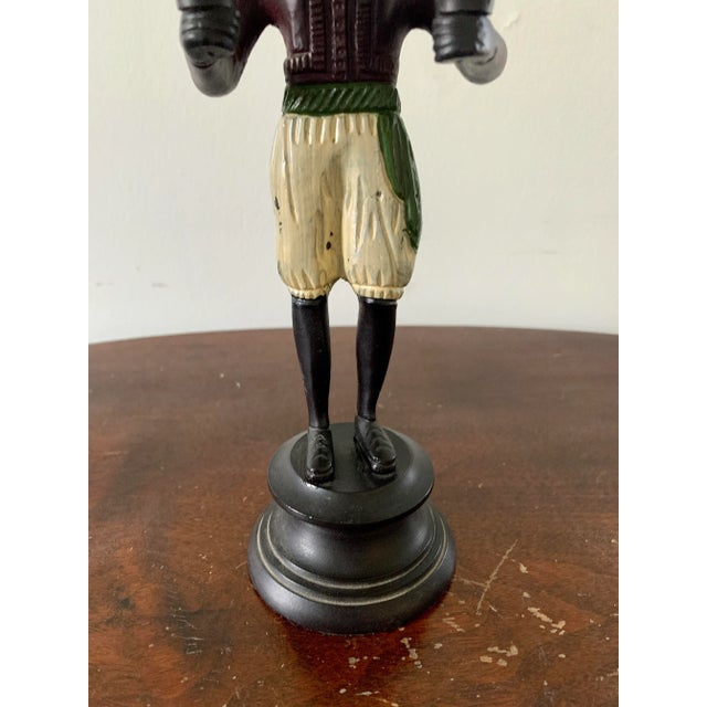 Pair of Vintage Painted Cast-Iron Figurative Double Candleholders For Sale In South Bend - Image 6 of 12