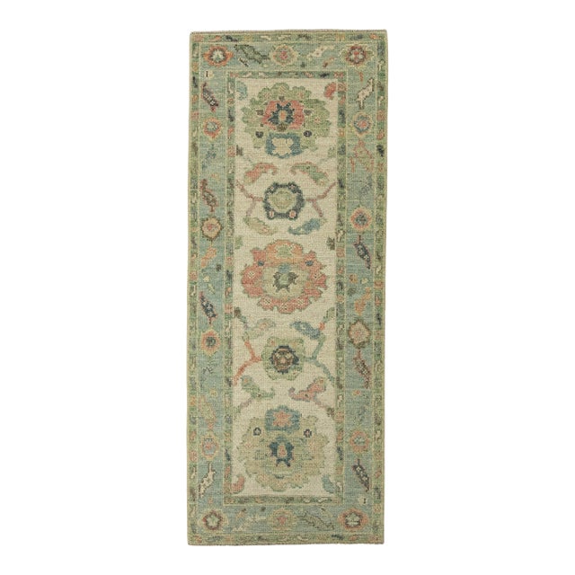 Turkish Oushak Rug 2'3" x 5'9" #20218 For Sale