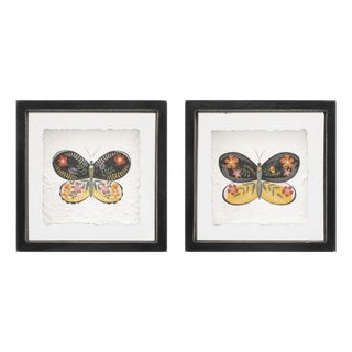 Framed Butterfly Block (Set of 2) For Sale