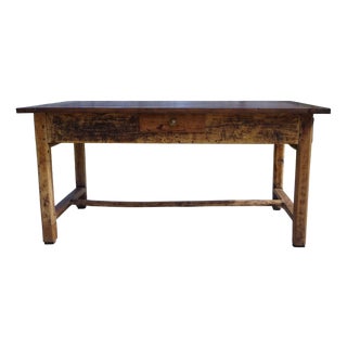 Antique Farm Oak Table, 1800s For Sale