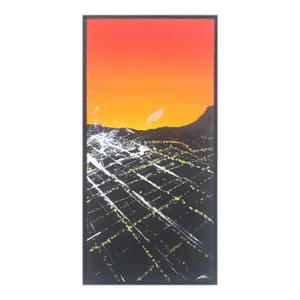 Holloway Sunset Aerial - Urban Vibrant Landscape Painting Original Artwork by Pete Kasprzak