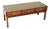 Vintage Military Campaign Style Coffee Table with Leather Top, 1950 For Sale