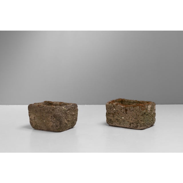 Gray Vintage Planters, 1950s, Set of 2 For Sale - Image 8 of 8