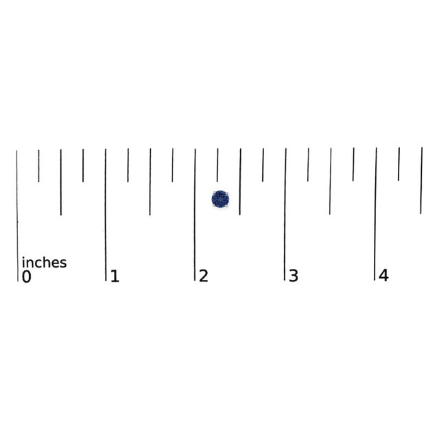 Early 21st Century 14K White Gold 5X5MM Round Blue Sapphire Solitaire Stud Earrings For Sale - Image 5 of 5