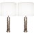 A Pair of Modernist Table Lamps, Brushed Nickel and Sculptural Metal, 1970s For Sale - Image 13 of 13