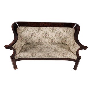 Biedermeier Walnut Veneer Sofa For Sale
