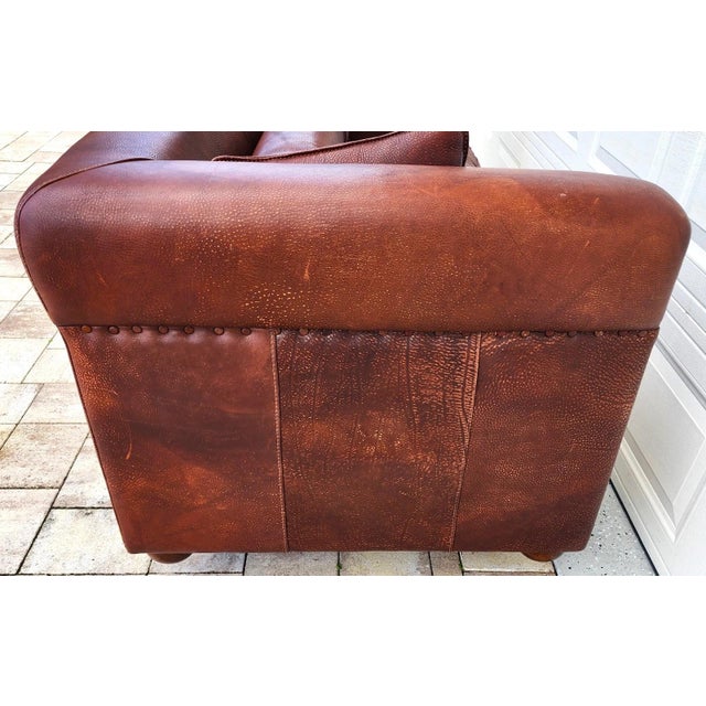 Mid Century Modern Italian Leather Sofa by Baxter of Italy For Sale - Image 4 of 18
