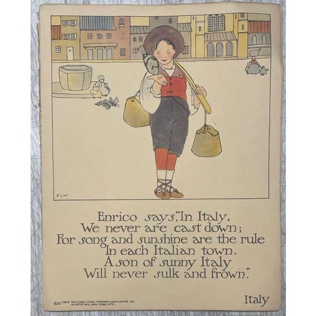 Original 1923 Children from Many Lands Natl Child Welfare Assoc Posters Book For Sale - Image 12 of 12