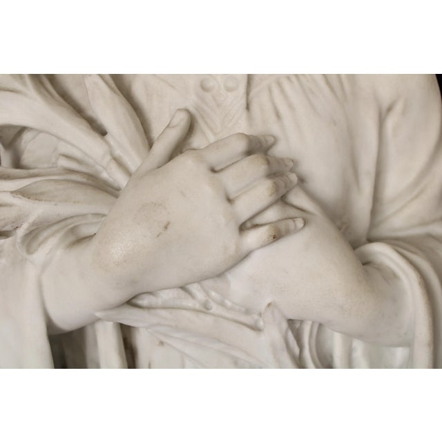 Marble Statue of a Young Girl For Sale - Image 11 of 13