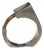 Vintage Artisan Hand Crafted Sterling Silver 14k Gold Modern Ring Sz 5.75 For Sale