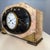 Large Art Deco Table Clock in Pink Marble, 1930s, Set of 3 For Sale - Image 3 of 12