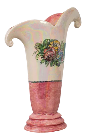 Circa 1950 Tall English Ceramic Decorative Vase