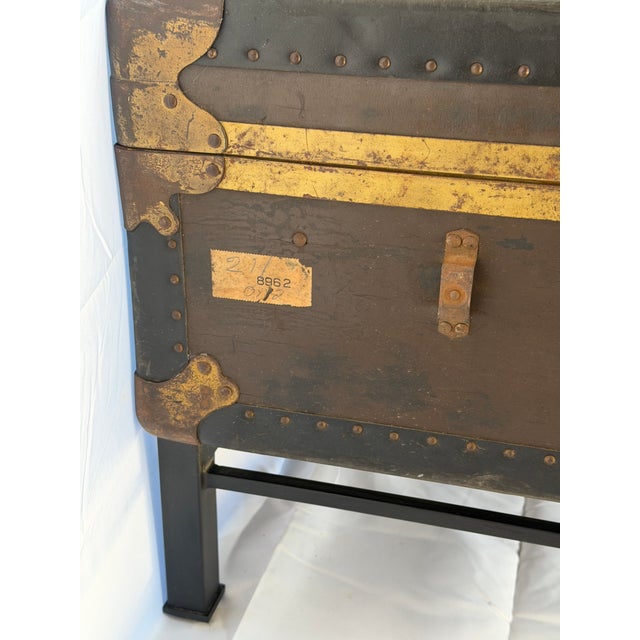 I love it because we search for found objects to repurpose them into beautiful furniture. Handmade metal base with vintage...