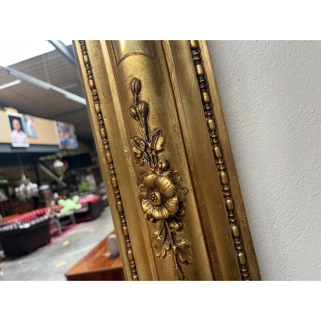 Gold Original Gold-Plated Biedermeier Mirror Wooden Mirror Rose Mirror G1337, 1800s, Mirror For Sale - Image 8 of 16