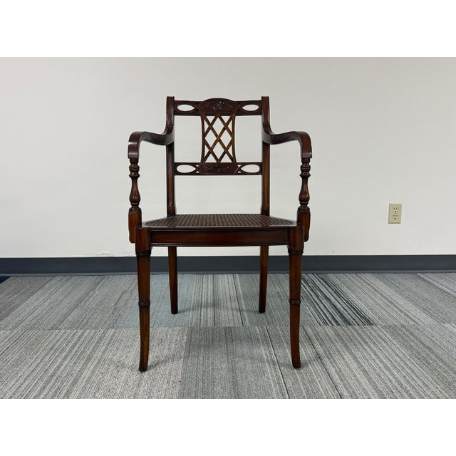 -MANUFACTURE: Maitland Smith -IN THE STYLE OF: English Regency -DATE OF MANUFACTURE: 1980's -MATERIALS FRAME: Wood...