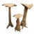 Set of Vintage Organic Teak Driftwood Mushroom Sculptures, 3 Pieces For Sale