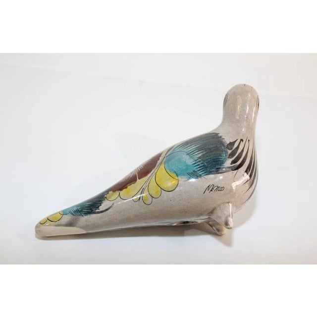 1950s Vintage Mexican Tonala Pottery Hand Painted Bird For Sale - Image 4 of 12