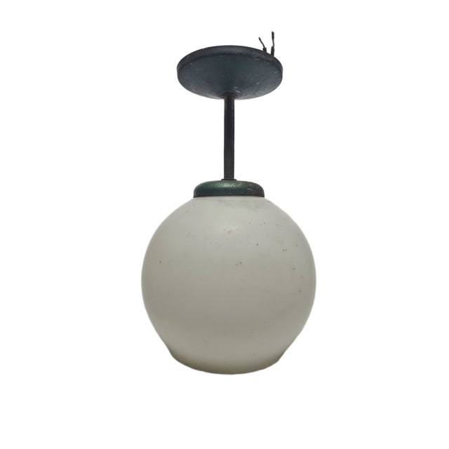 Black Vintage Communist Pendant Lamp, Poland, 1970s For Sale - Image 8 of 9