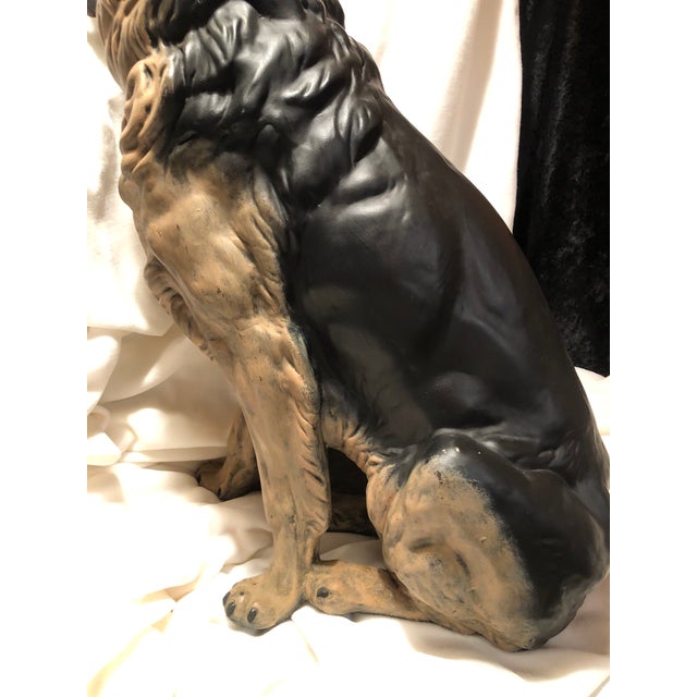 Mid 20th Century Life Size Lifelike Ceramic Shepherd Dog For Sale - Image 6 of 12