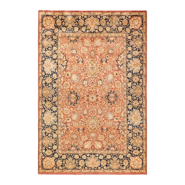 Orange Mogul, One-of-a-Kind Hand-Knotted Area Rug in Orange, 5' 10" x 8' 10" For Sale - Image 8 of 8