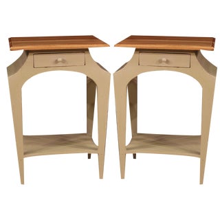 Painted Bedside Tables, 1980s, Set of 2 For Sale
