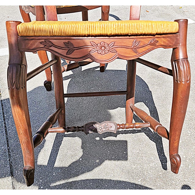 1980s Country French Provencal Dining Chairs, Set of 6 For Sale - Image 9 of 12