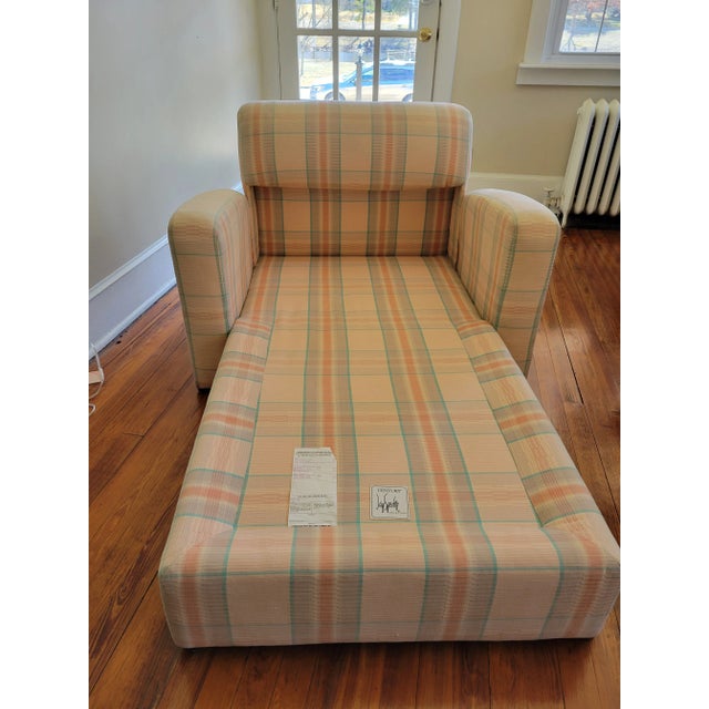 1980s Jay Spectre Steamer Chaise by Century Furniture For Sale - Image 10 of 10