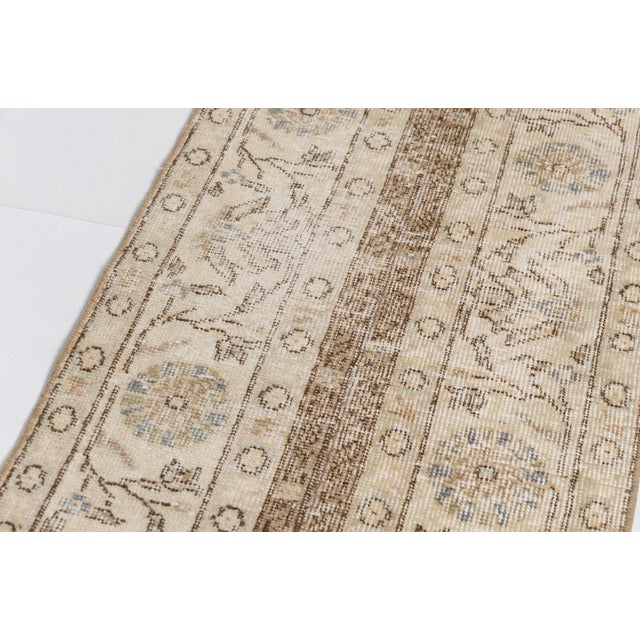 Antique Handknotted Wool Runner Rug For Sale - Image 10 of 10