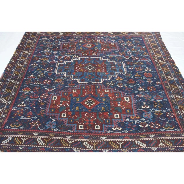 Antique Quashkai Shiraz Rug 5'5'' x 7'1'' For Sale - Image 9 of 10