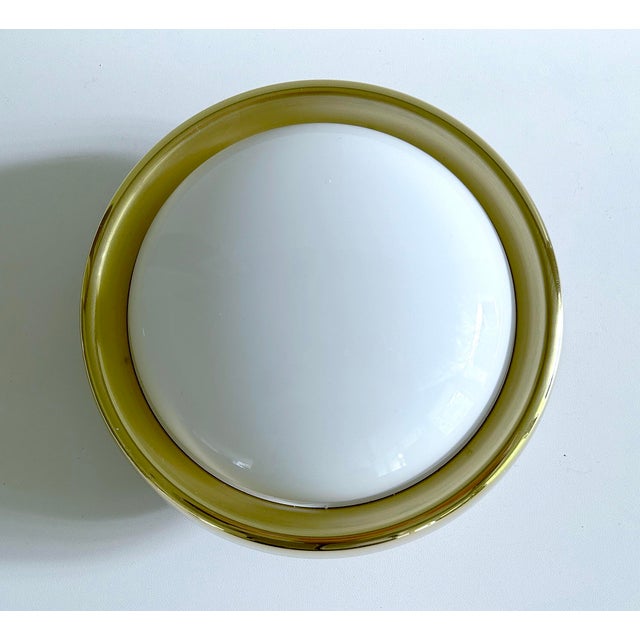 Vintage Brass and Glass Sconce from Limburg For Sale - Image 6 of 11